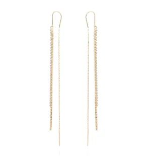 Flora Rhinestone Fringe Earrings by Vintage Havana Jewelry