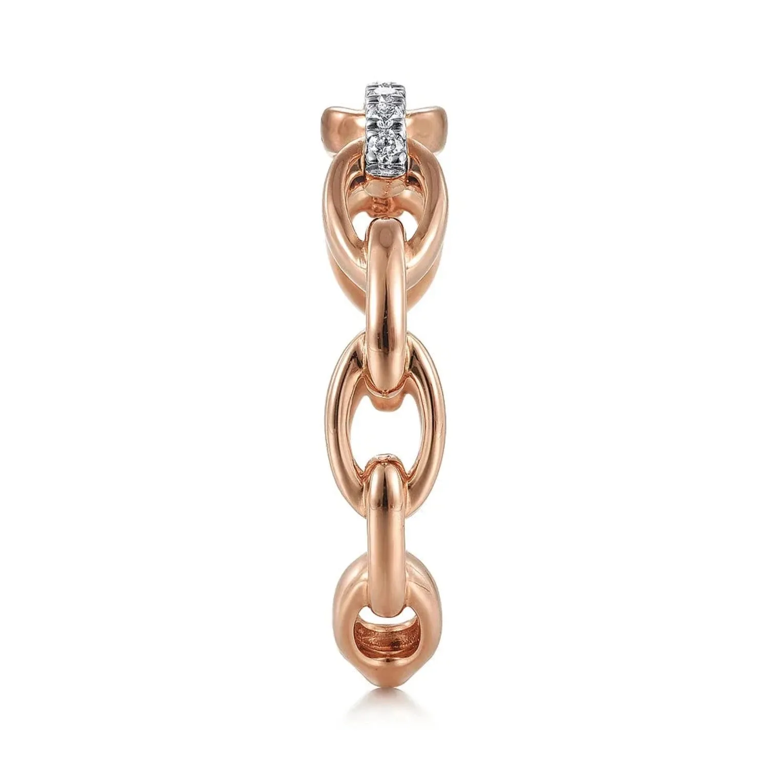 Gabriel & Co. Oval Chain Link Diamond Stackable Ring