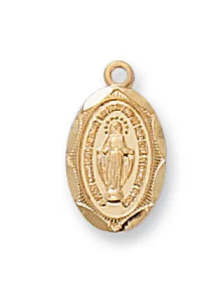 Gold on Sterling Miraculous Baby Pendant Boxed - J569B