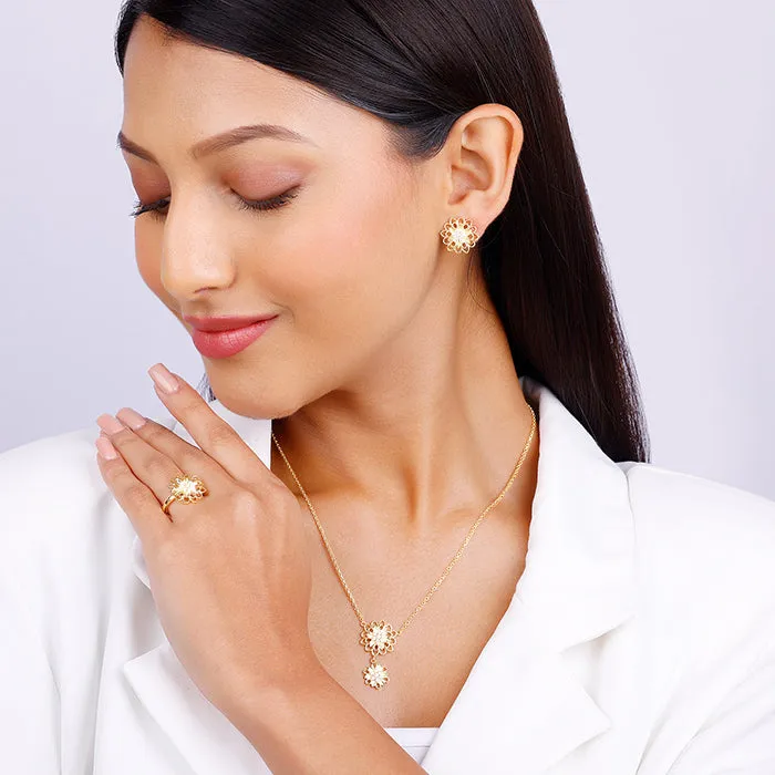 Golden Blooming Flower Set