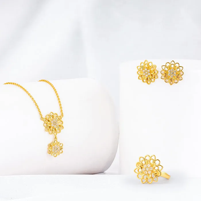 Golden Blooming Flower Set