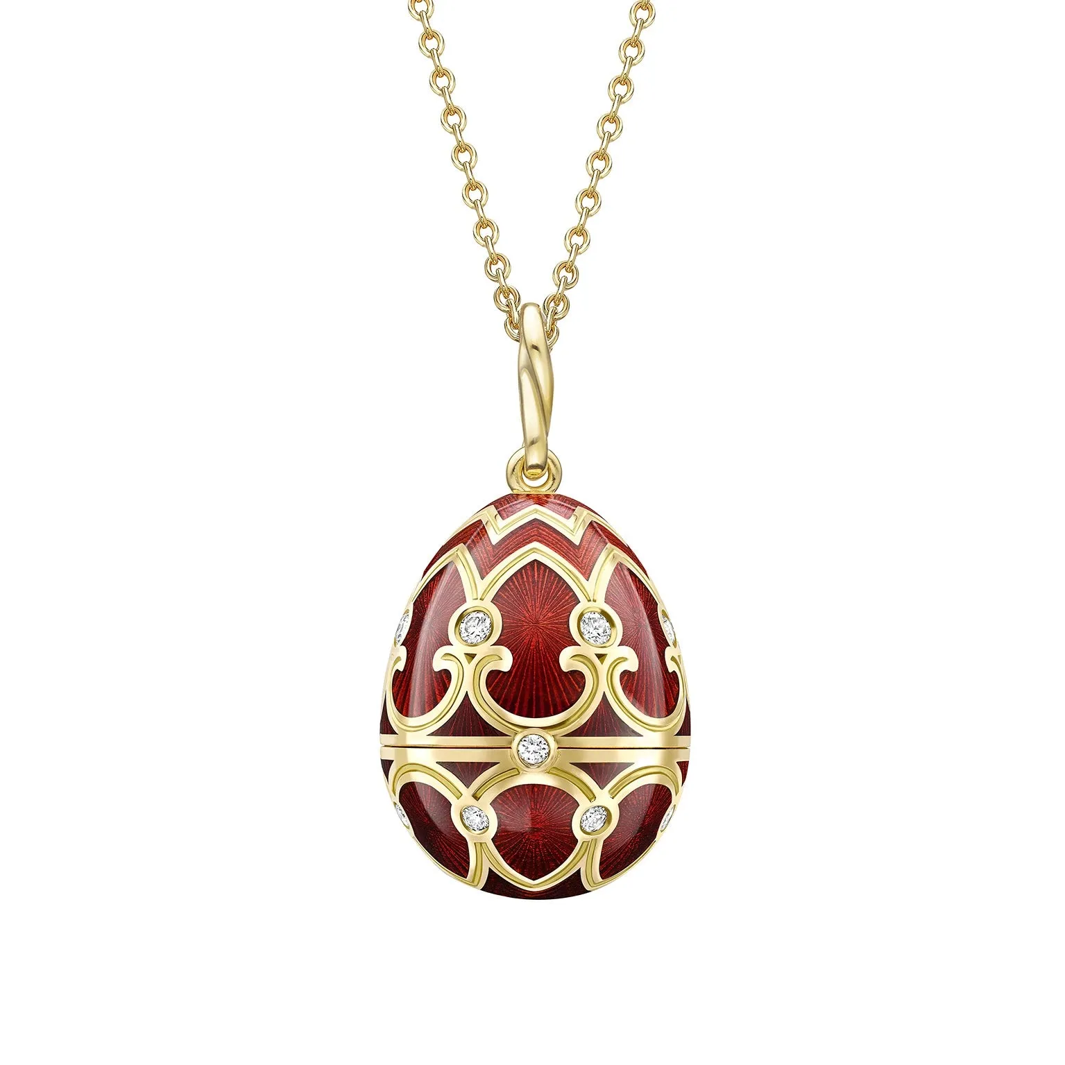 Guilloché Enamel Year of the Pig Surprise Locket