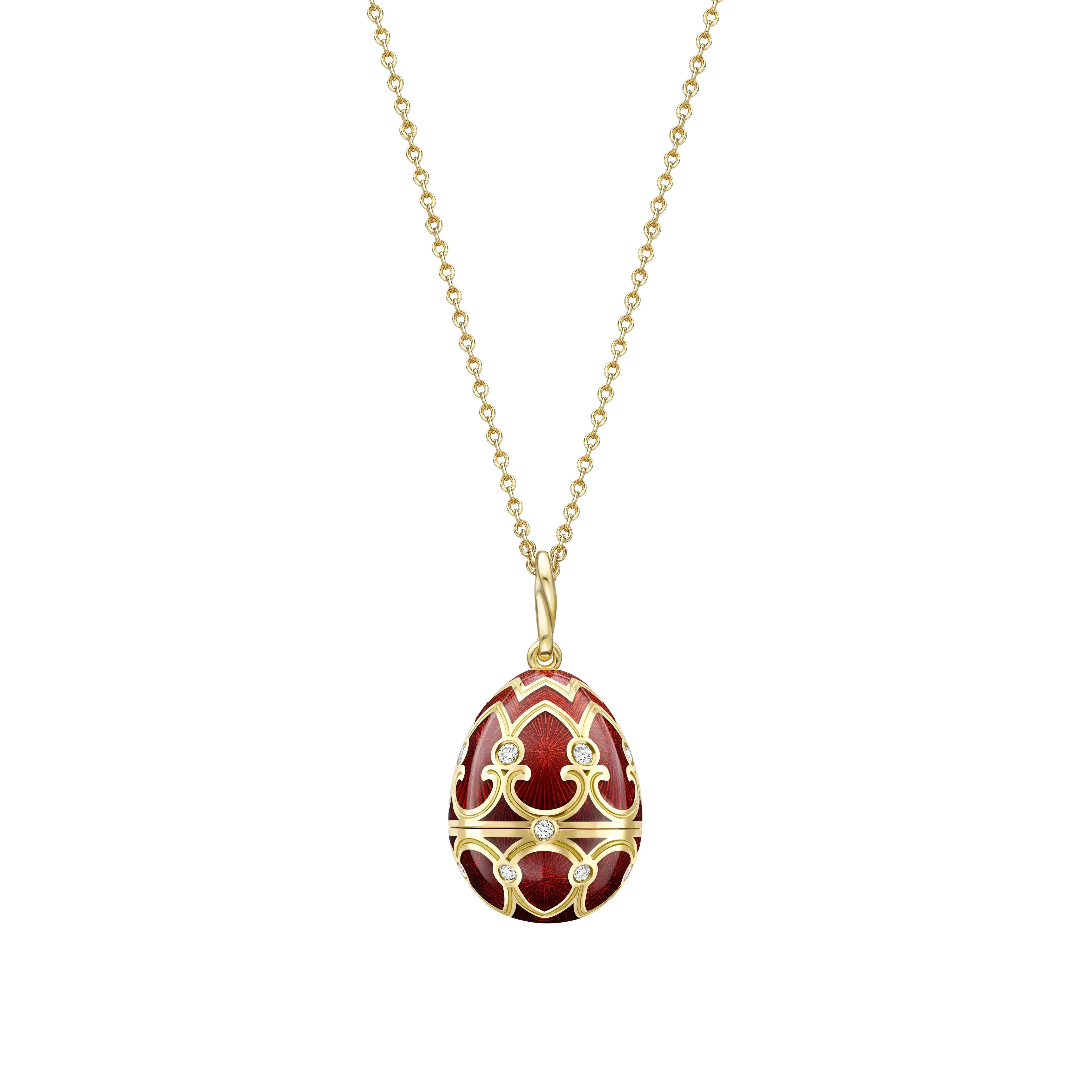 Guilloché Enamel Year of the Rat Surprise Locket