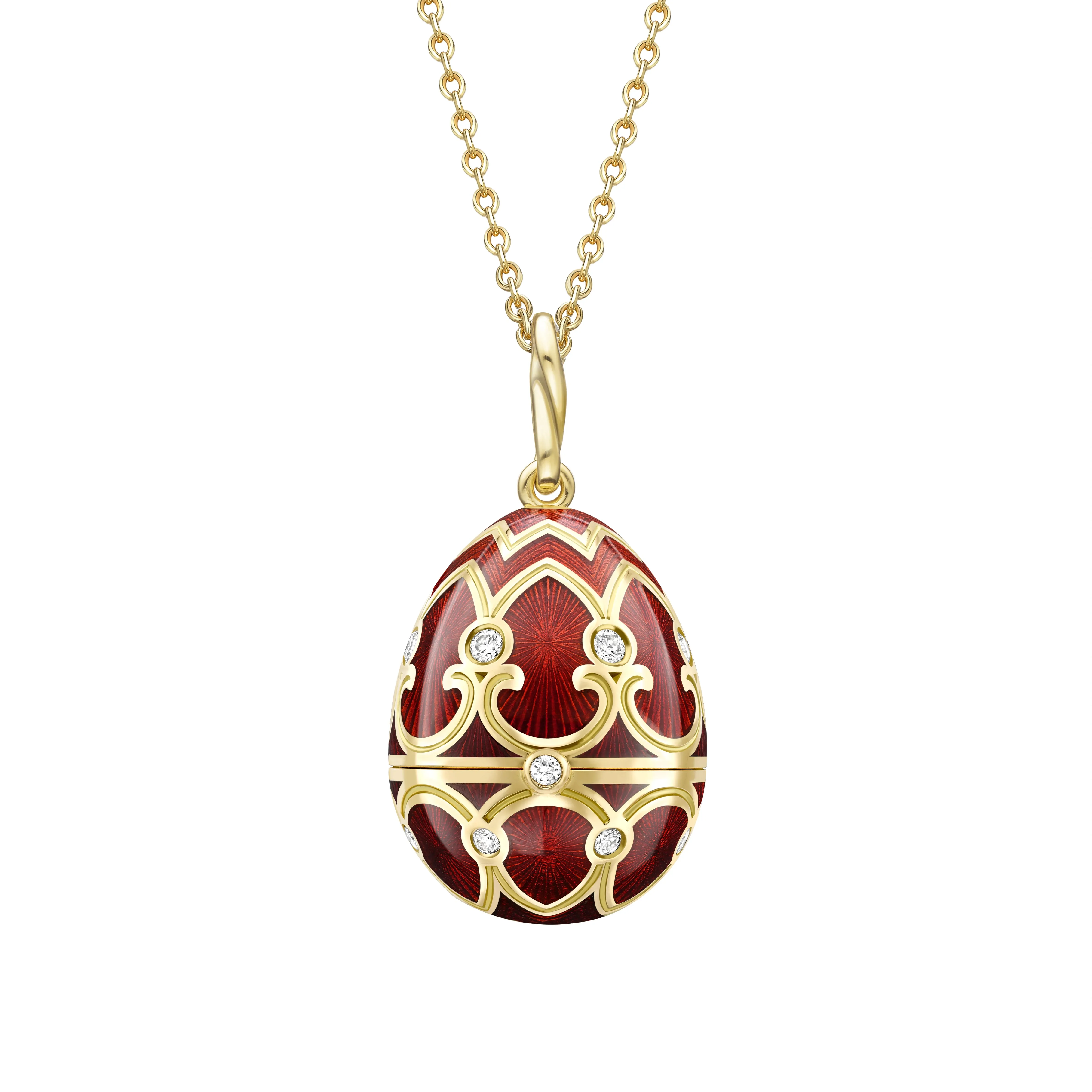 Guilloché Enamel Year of the Rat Surprise Locket