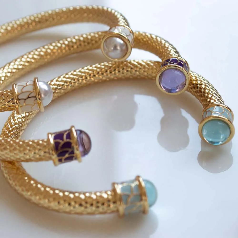 Halcyon Days Salamander Gold Torque Bangle