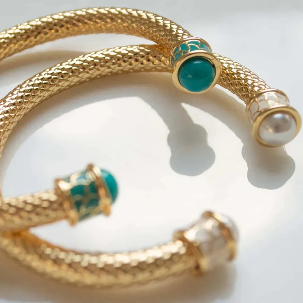Halcyon Days Salamander Gold Torque Bangle
