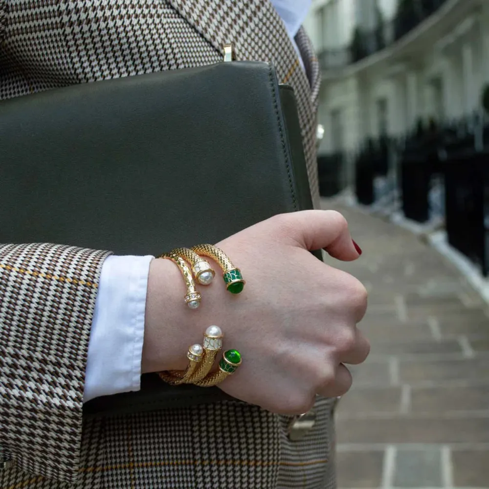 Halcyon Days Salamander Gold Torque Bangle