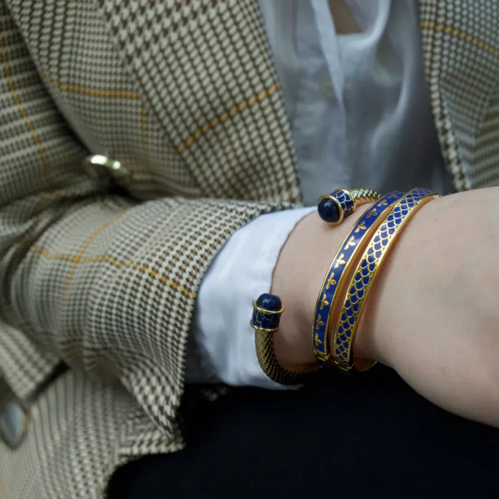 Halcyon Days Salamander Gold Torque Bangle