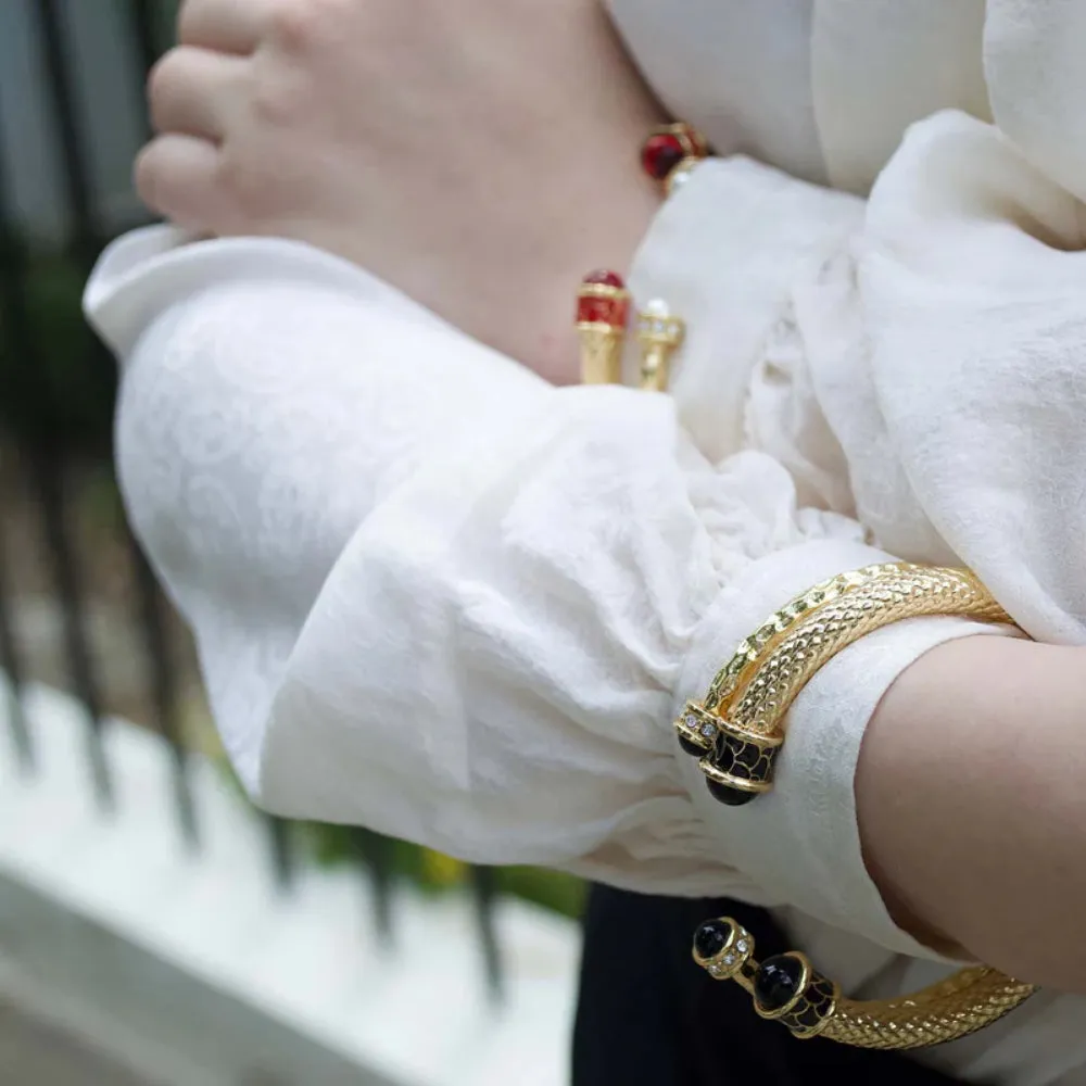Halcyon Days Salamander Gold Torque Bangle