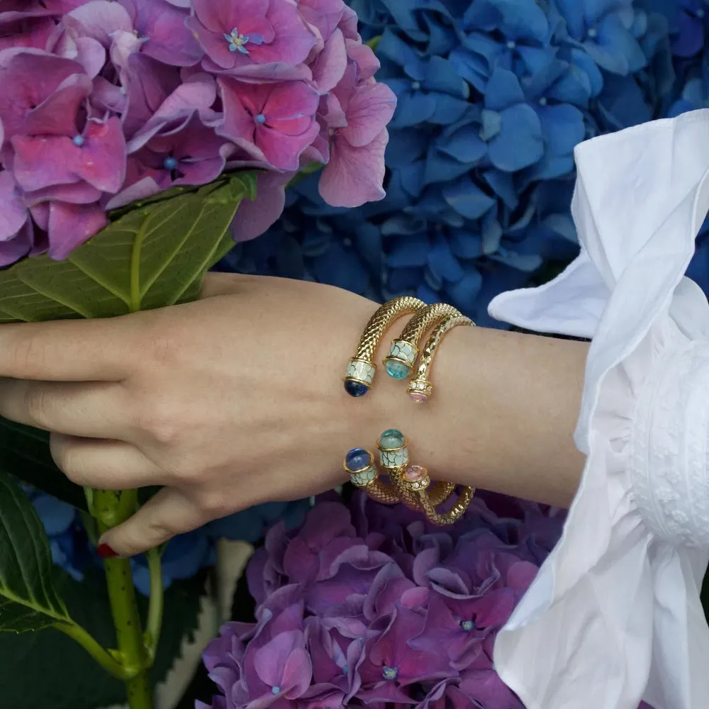 Halcyon Days Salamander Gold Torque Bangle