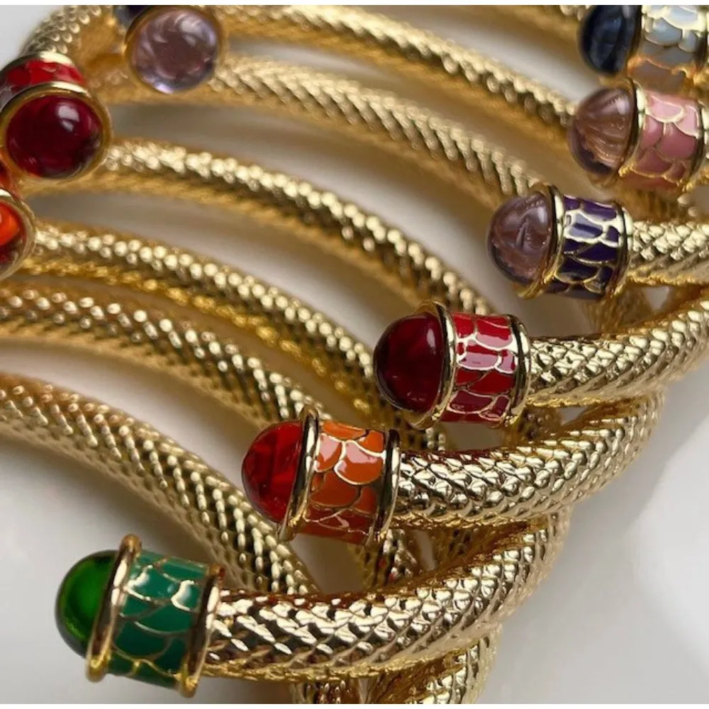 Halcyon Days Salamander Gold Torque Bangle