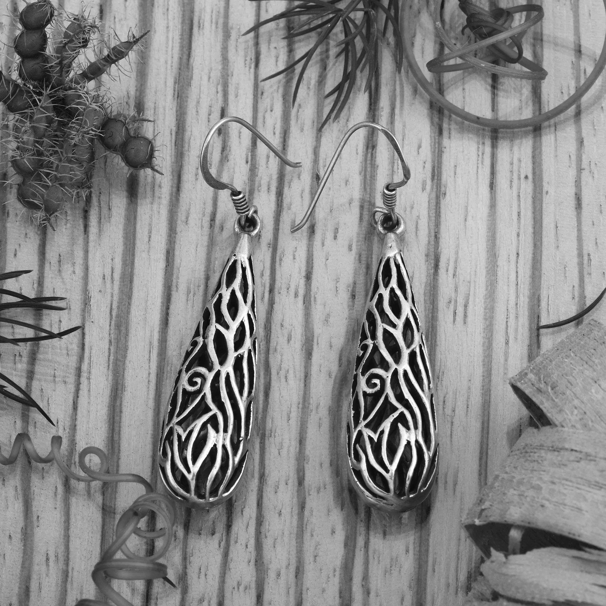 Hook Wire Silver Danglers