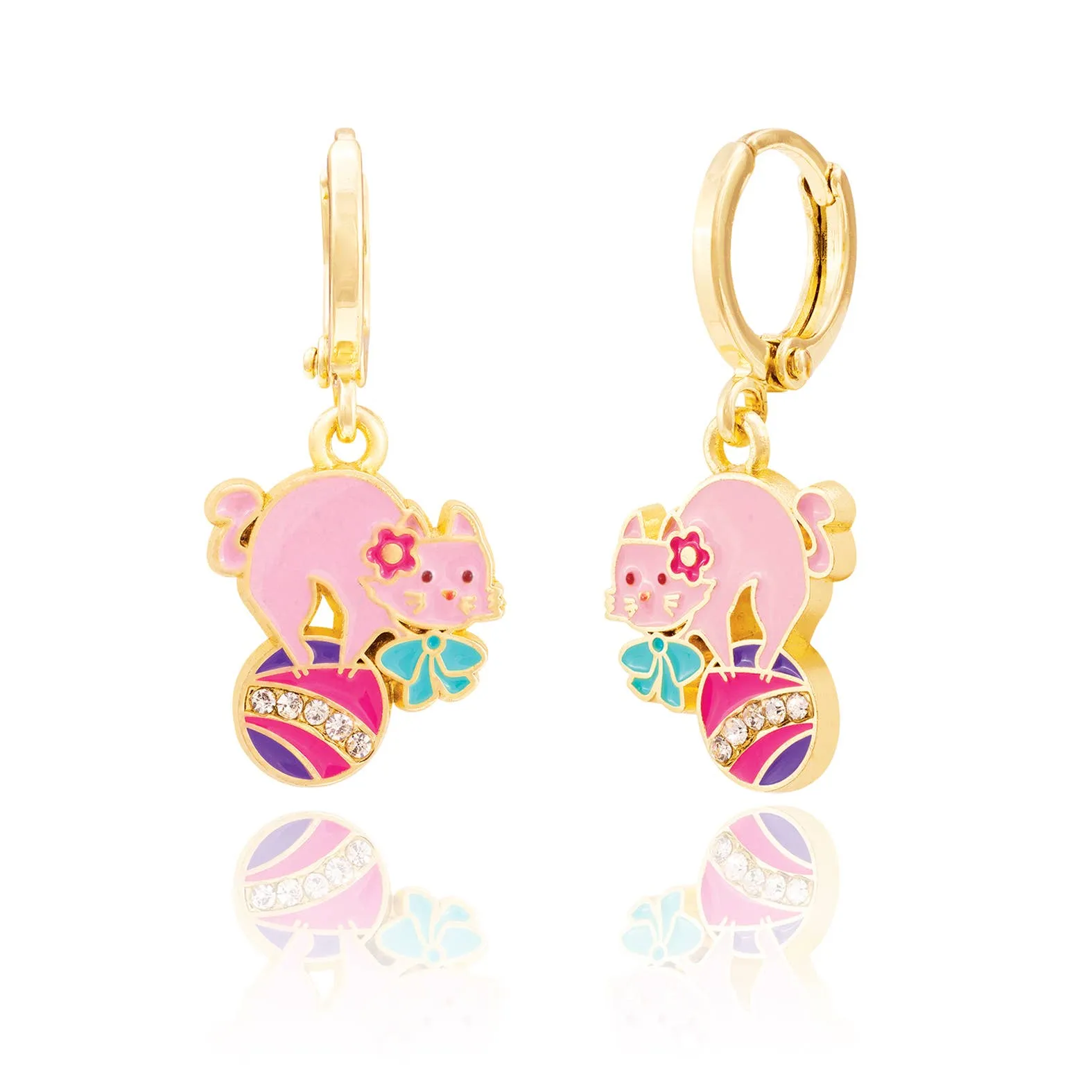 Huggie Hoop Dangle Earrings | Purr-fect Kitty