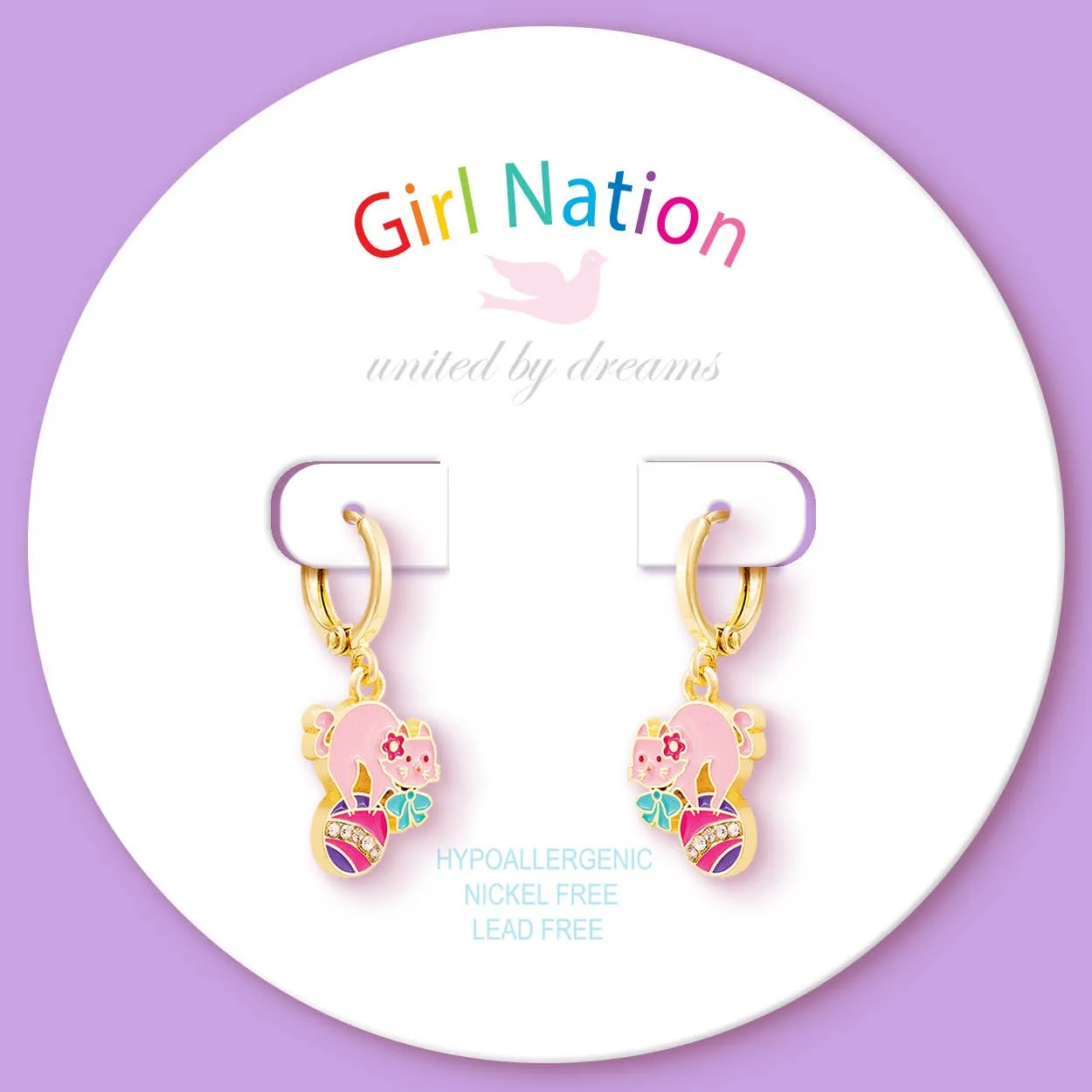 Huggie Hoop Dangle Earrings | Purr-fect Kitty