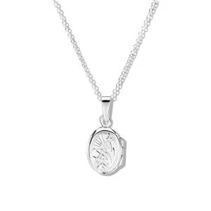 JO FOR GIRLS SILVER FLAT OVAL LOCKET CP63