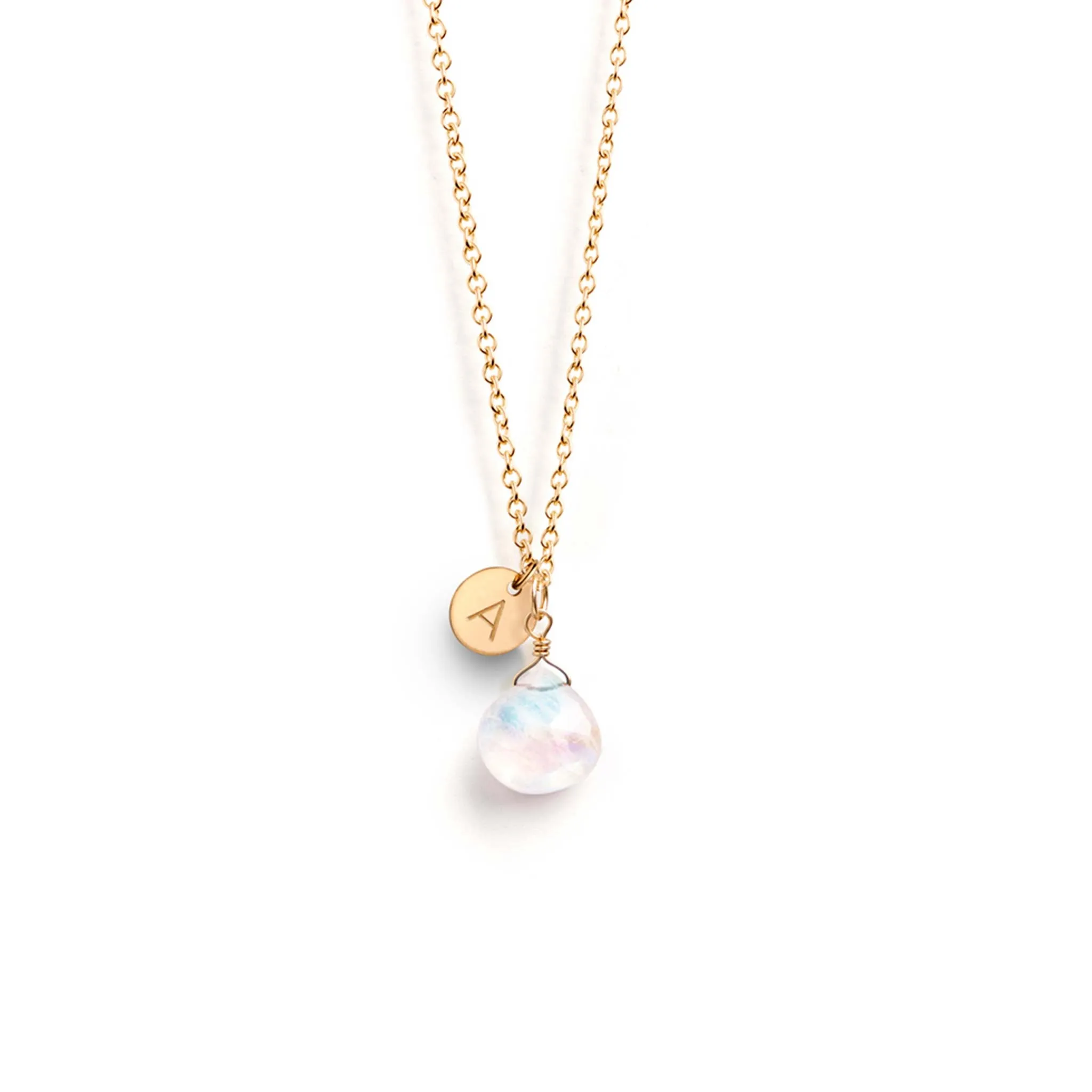 June Moonstone Birthstone Necklace