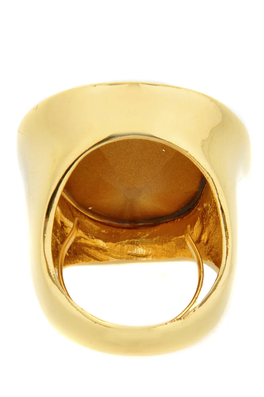 KENNETH JAY LANE HARRIET Polished Gold Opal Ring