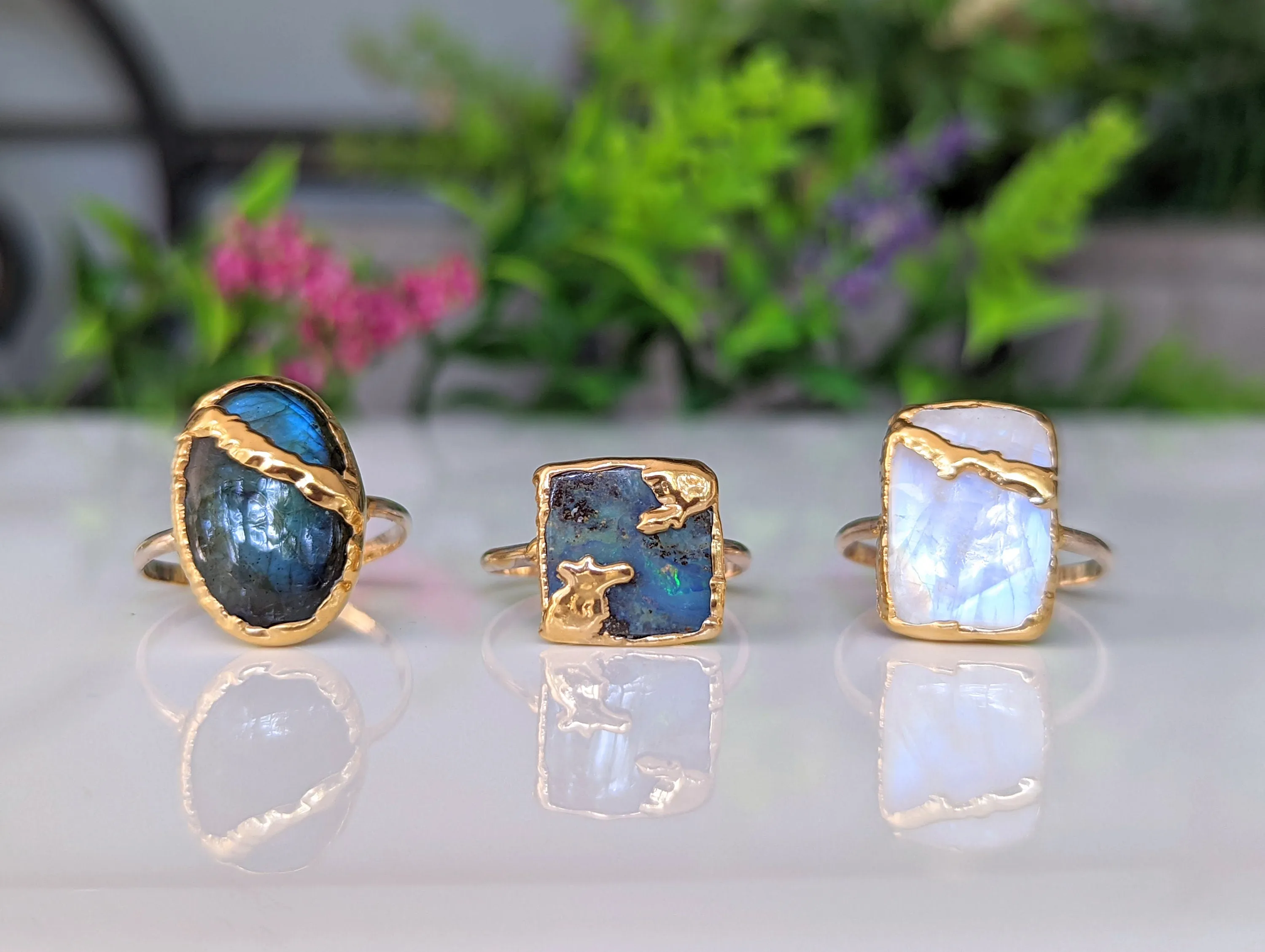 Labradorite Kintsugi ring