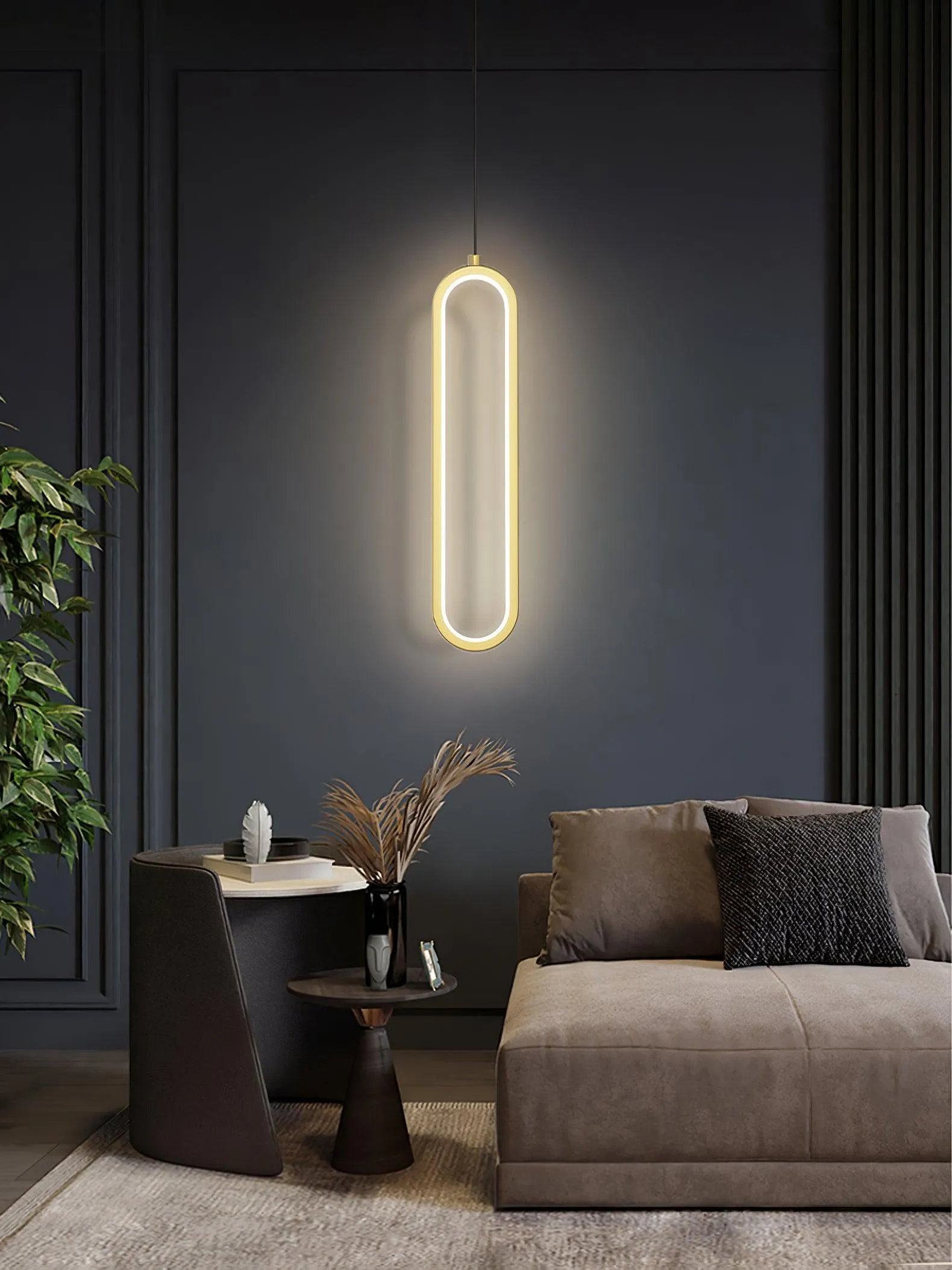 Long Oval LED Pendant Lamp