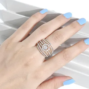 Lusita Cocktail Silver Band For Women | 22KT Gold Vermeil