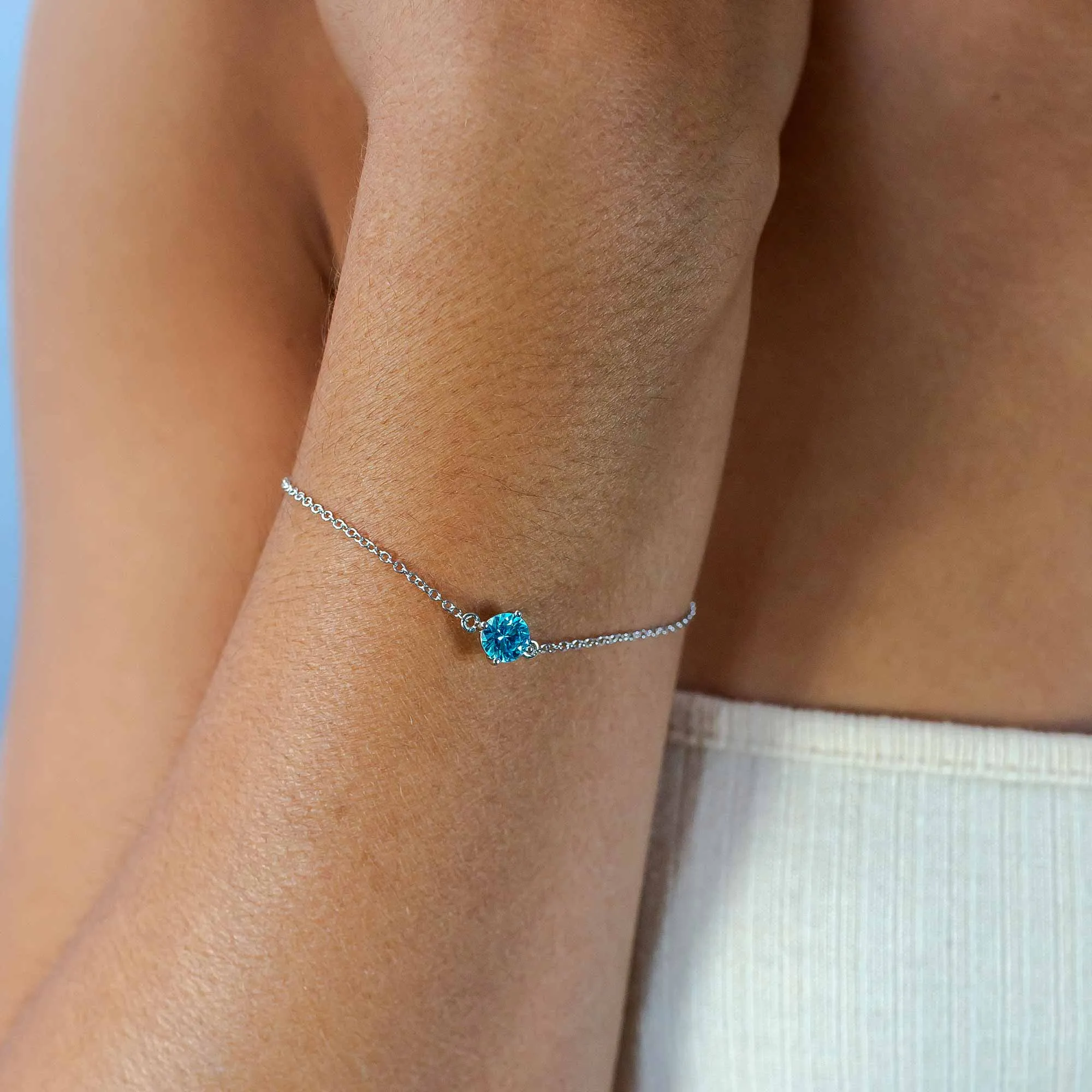 March Birthstone Bracelet - Aquamarine