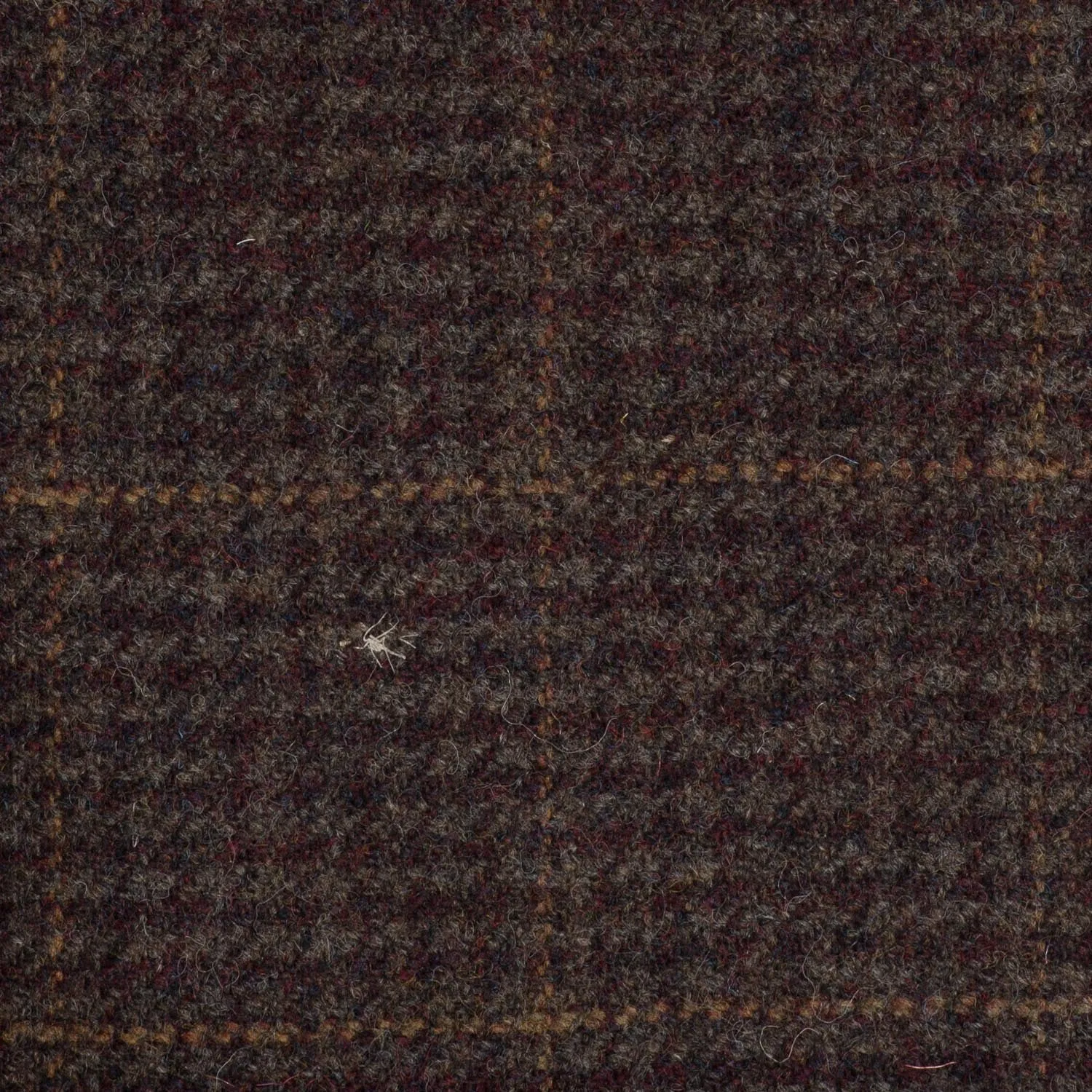 Maroon/Brown With Orange Check Moonstone Tweed All Wool