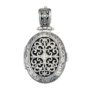 Mediterranean Oval Silver Locket