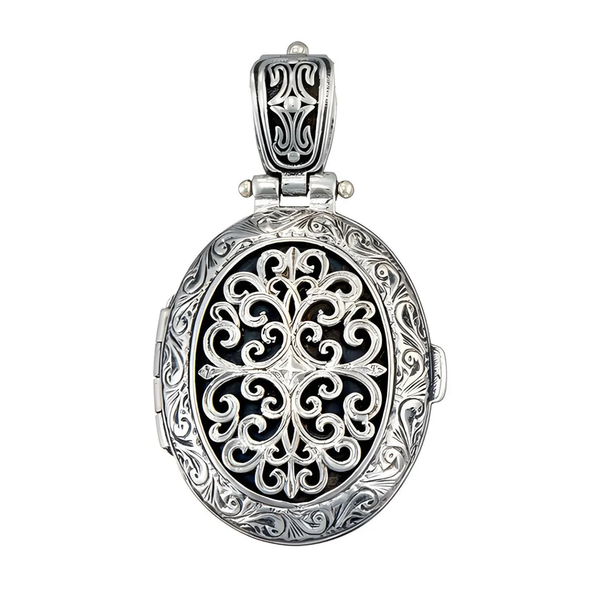 Mediterranean Oval Silver Locket