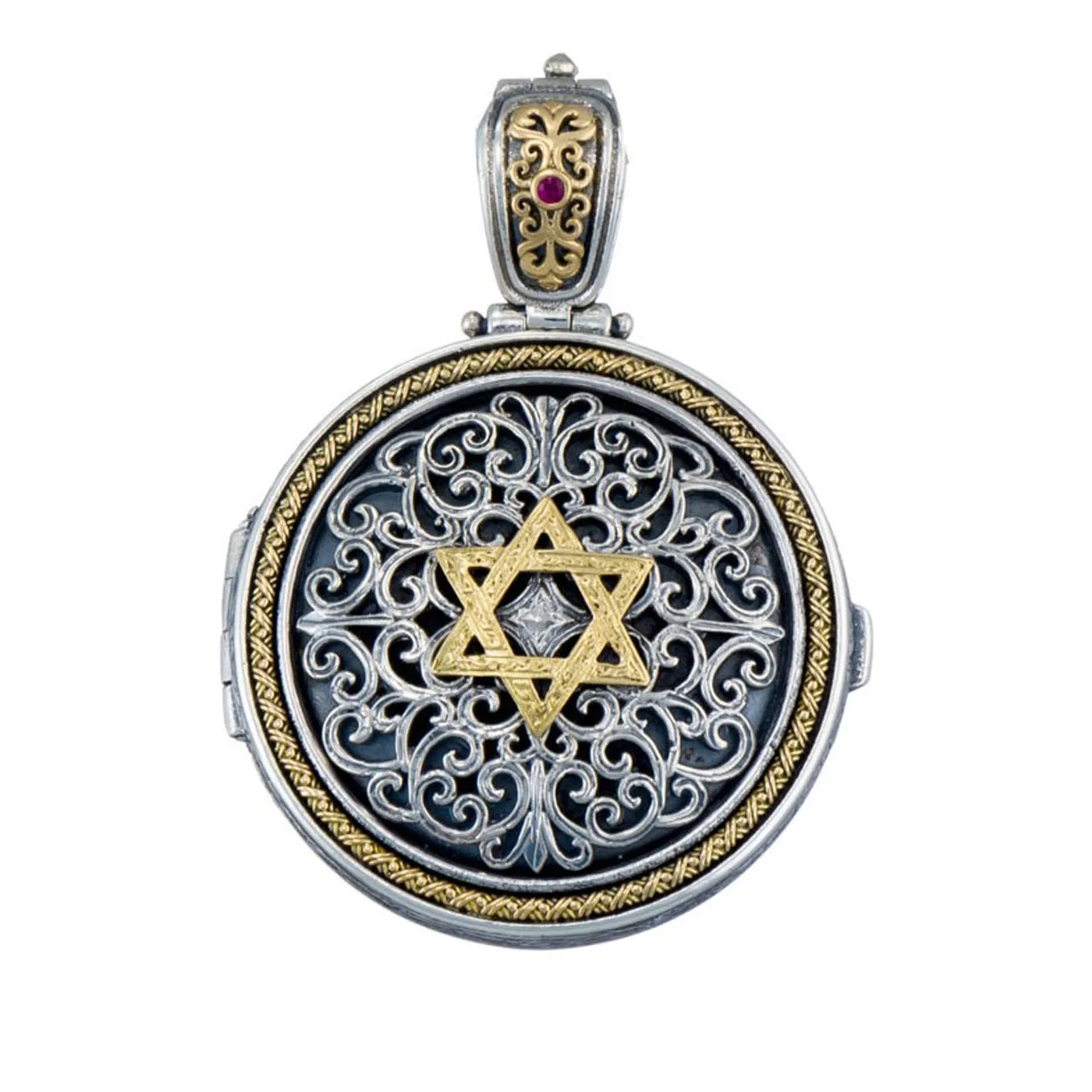 Mediterranean Star of David Locket