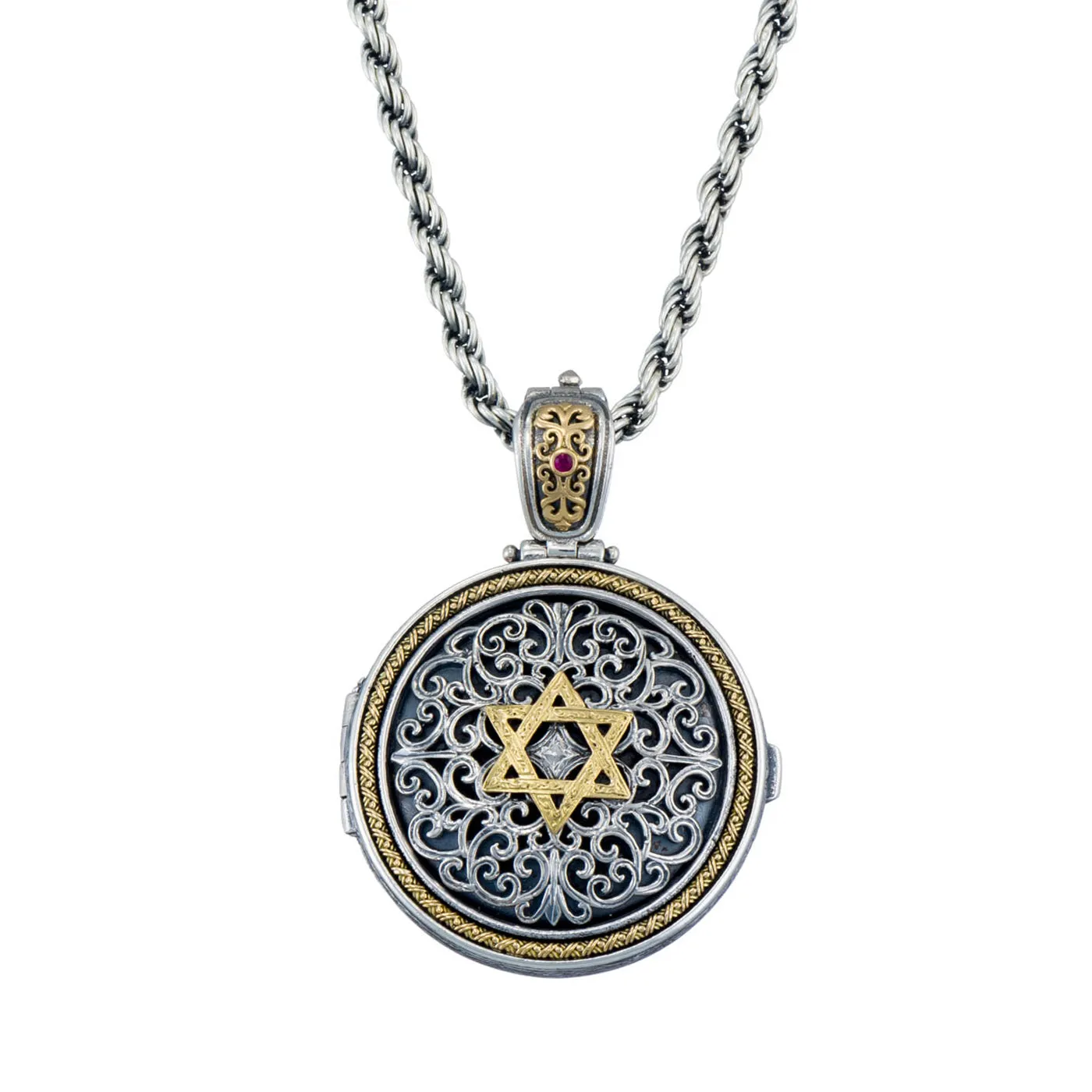 Mediterranean Star of David Locket