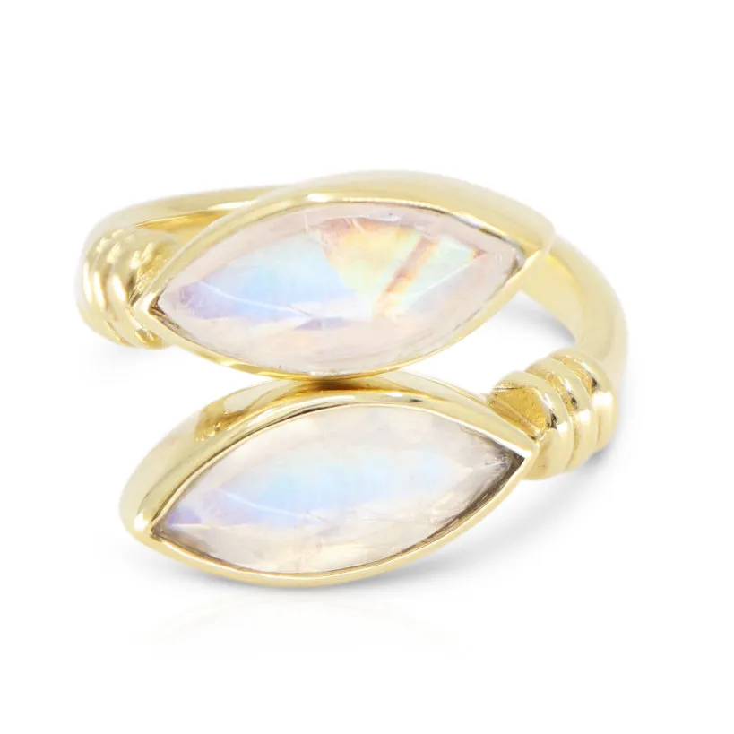Medusa Moonstone Gold Ring