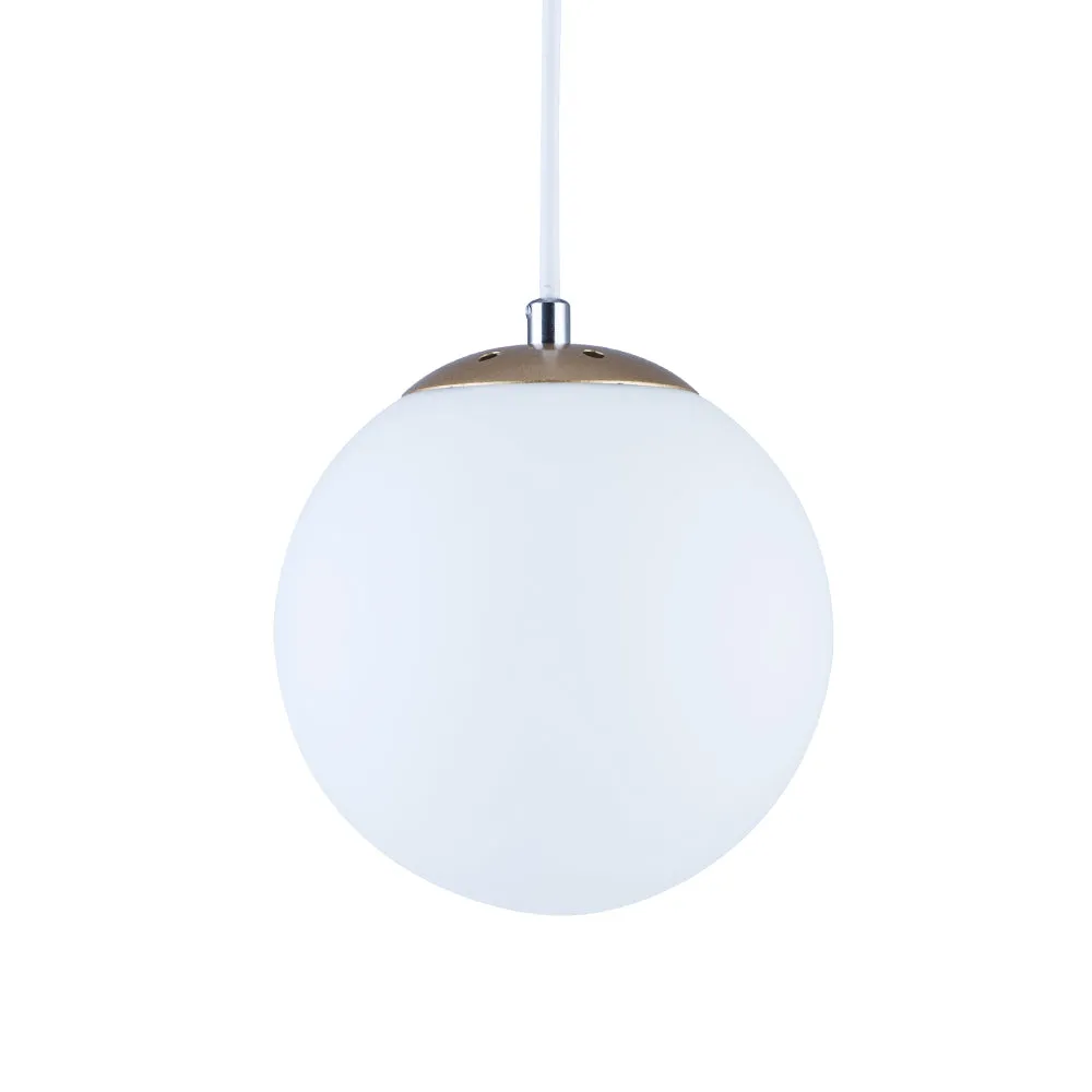 Modern White Glass Globe Pendant Lighting