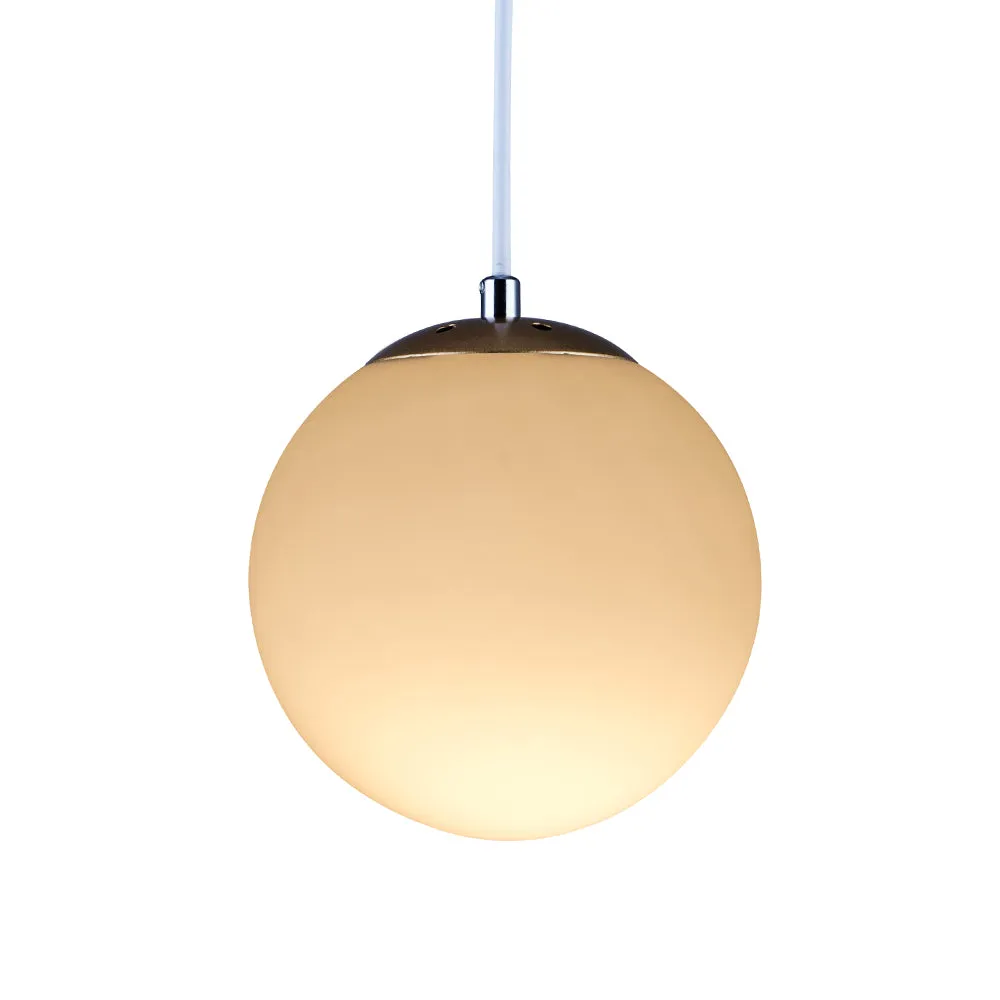 Modern White Glass Globe Pendant Lighting