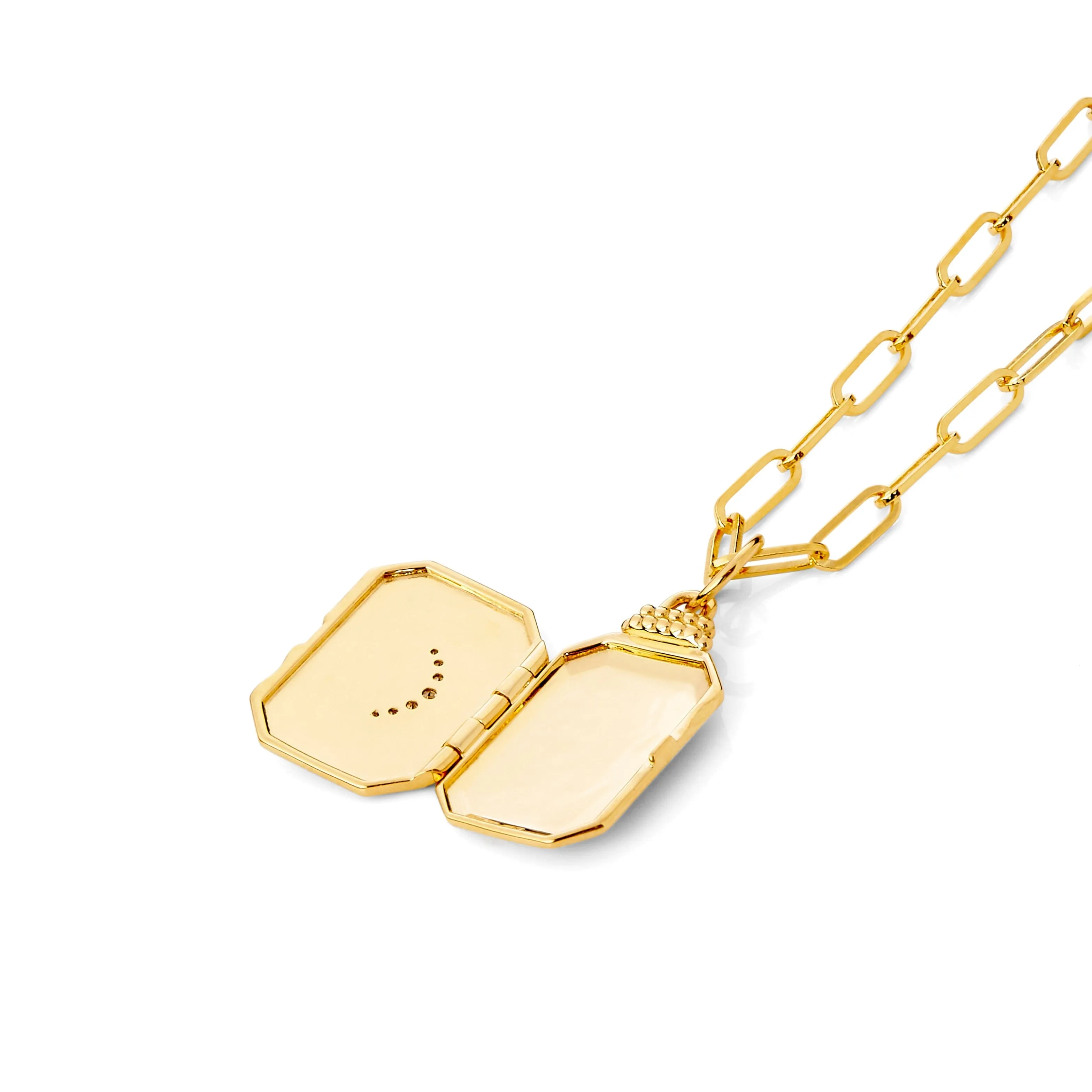 Moon and Star Enamel Locket