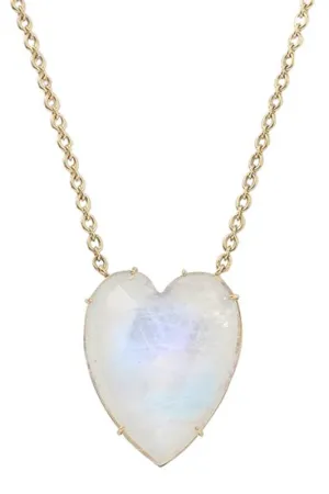 Moonstone Heart Necklace