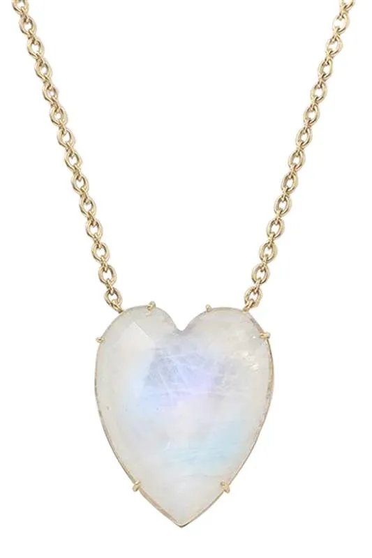 Moonstone Heart Necklace