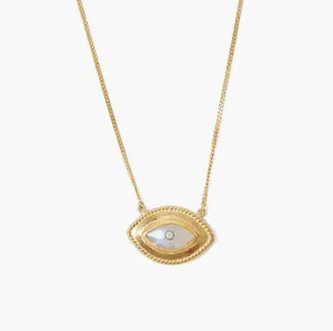 Moonstone Mariya Evil Eye Necklace