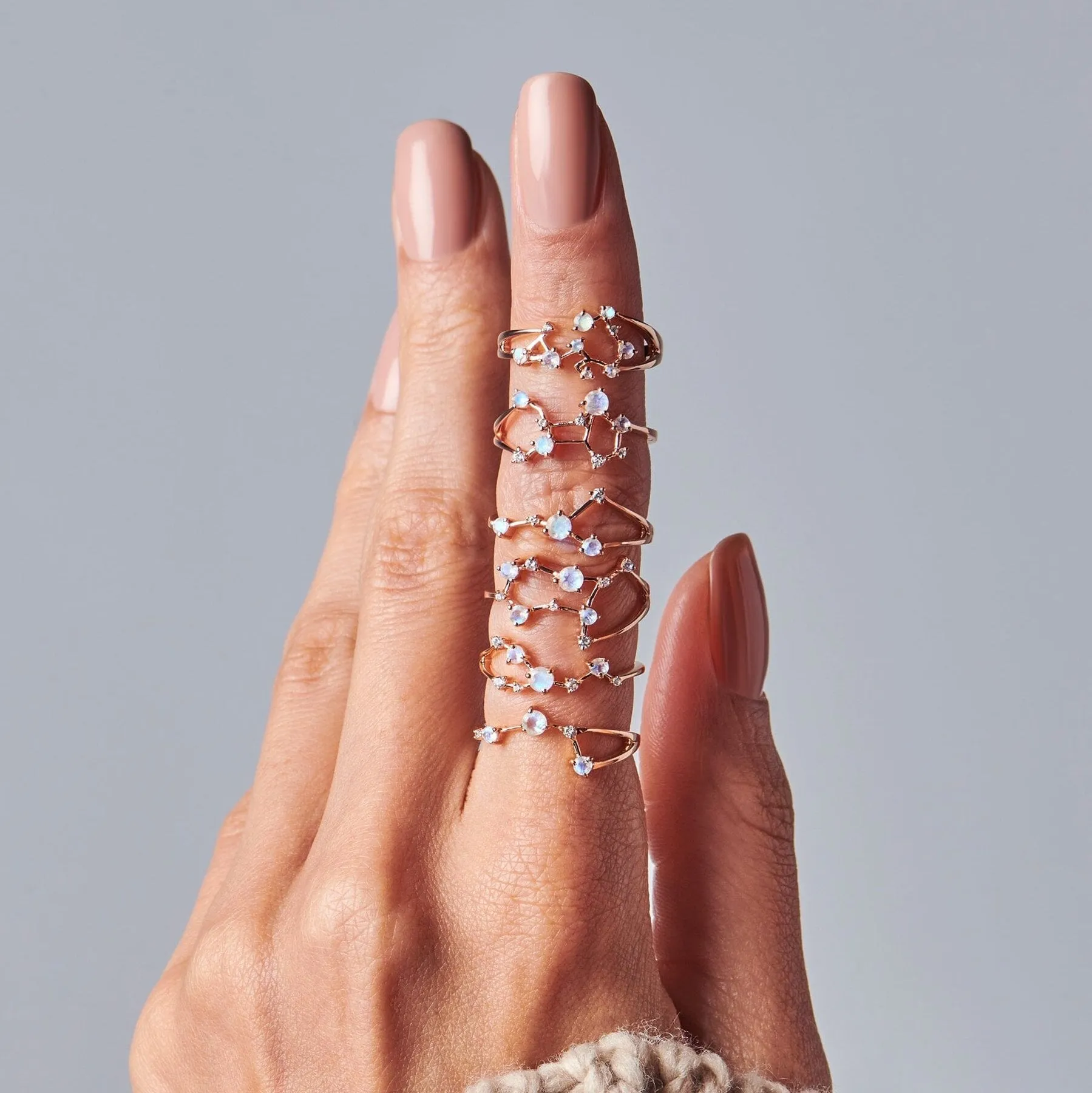 Moonstone Ring - Sagittarius Zodiac Constellation