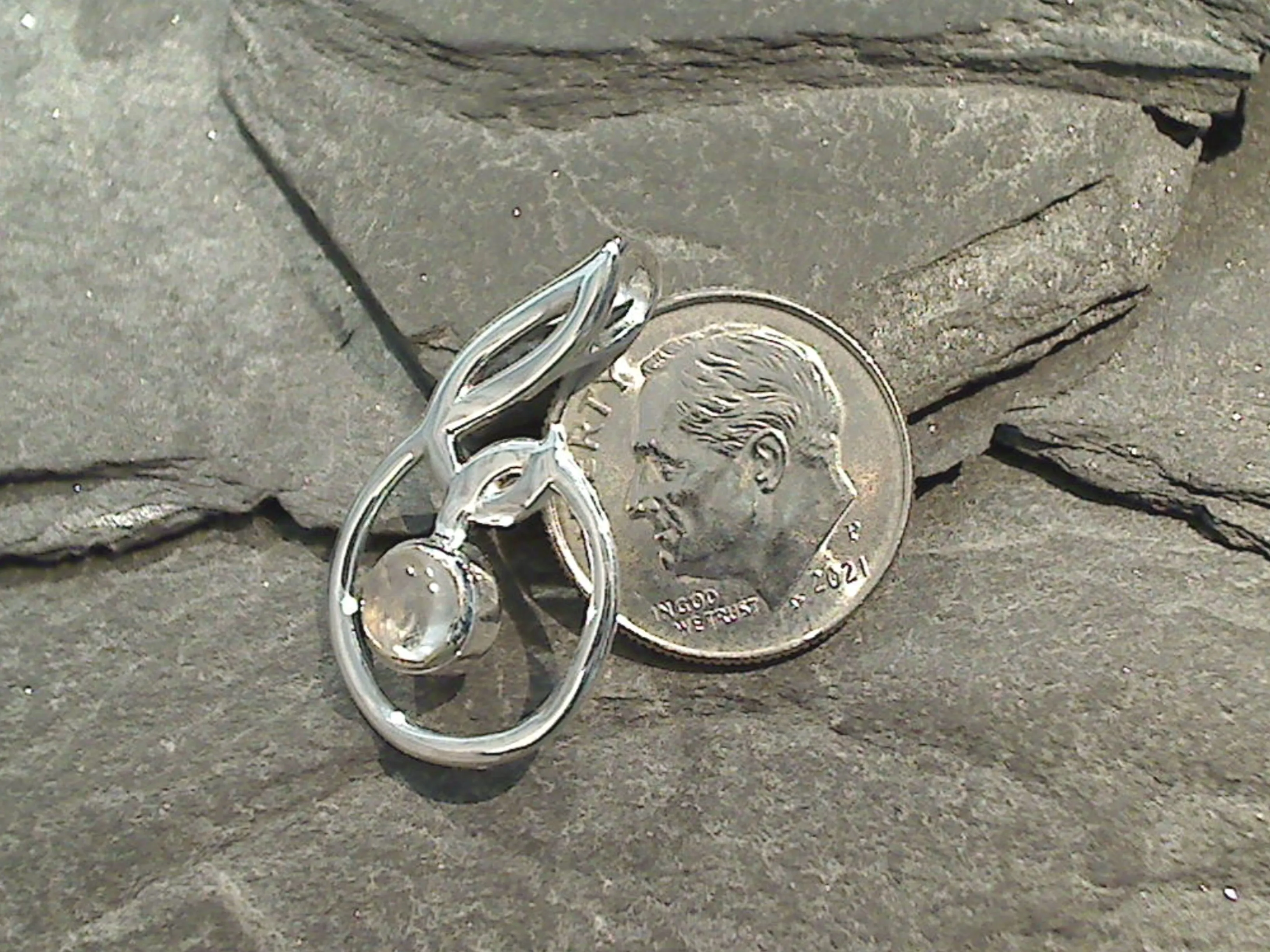 Moonstone, Sterling Silver Small Pendant