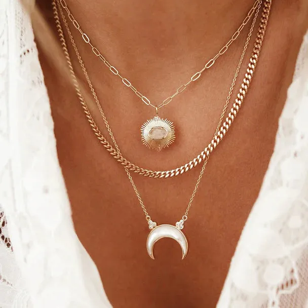 Moonstone Supernova Necklace