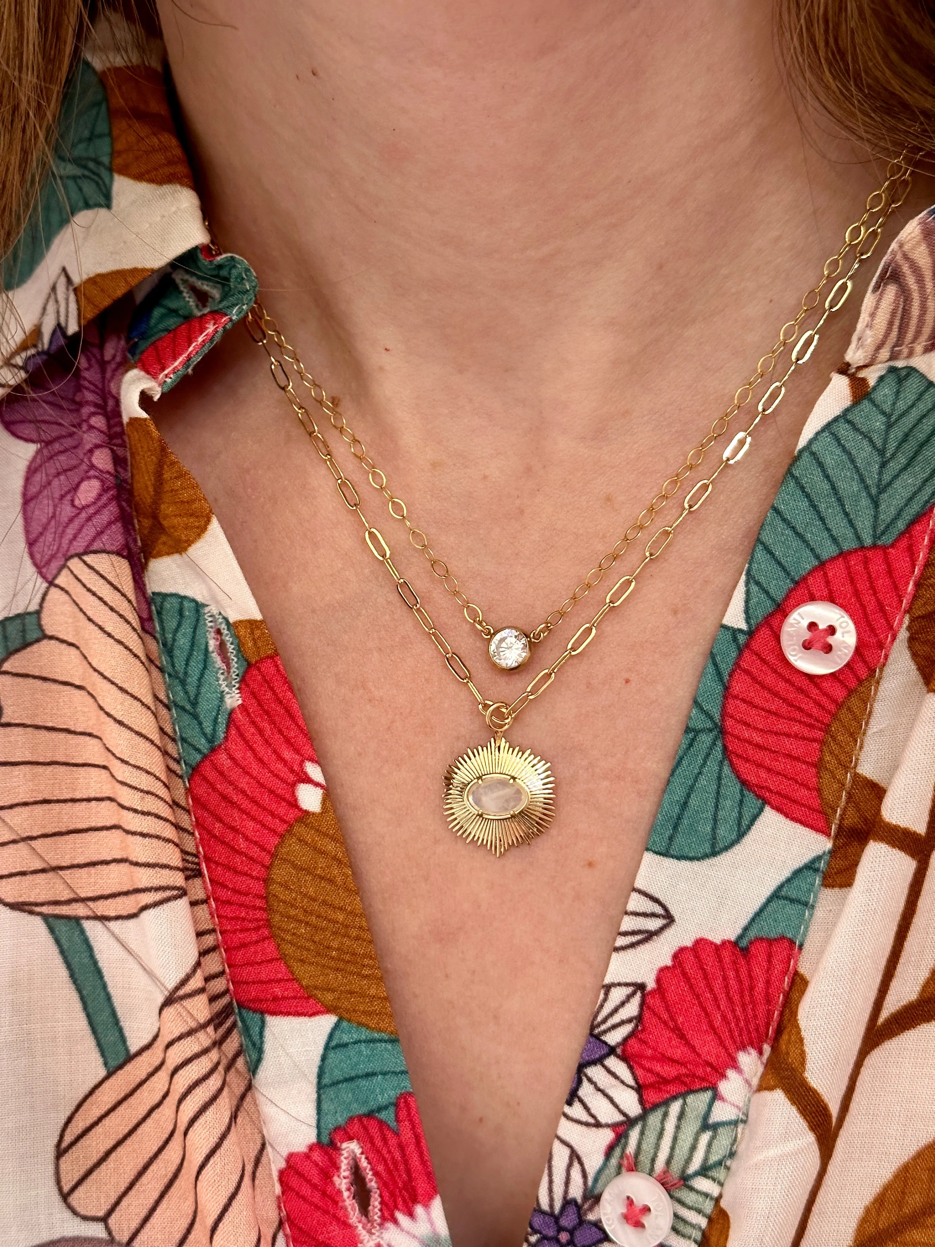 Moonstone Supernova Necklace