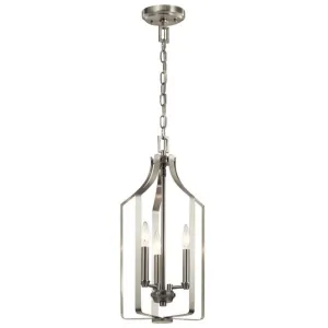 Morrigan 10 in. 3 Lights Pendant Light Nickel Finish