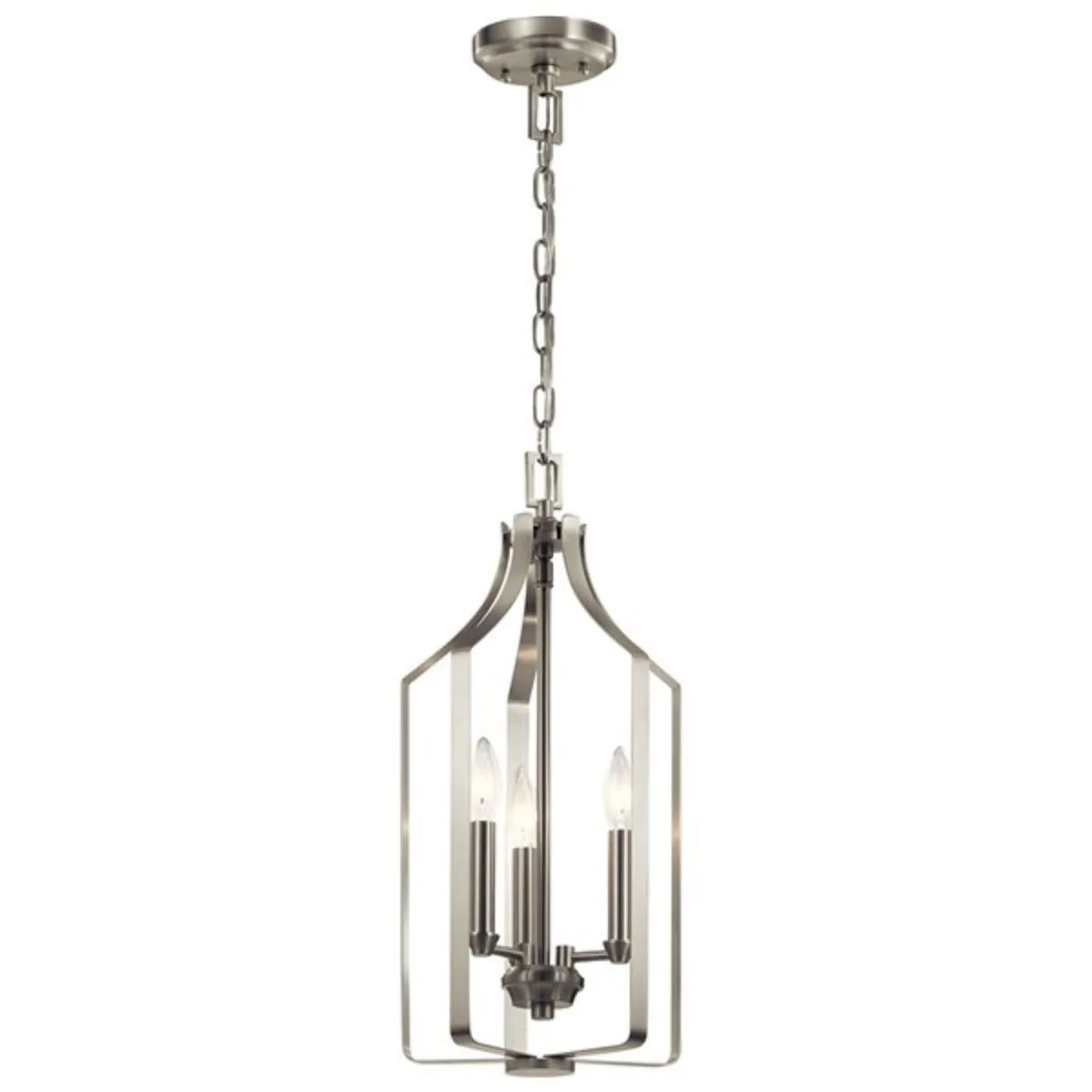 Morrigan 10 in. 3 Lights Pendant Light Nickel Finish