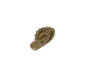 Multi-Color Stone Flip Flop Pendant