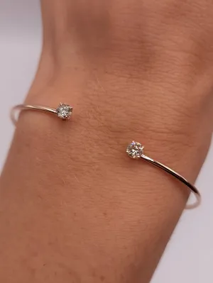 Open Zircon Stone Bangle