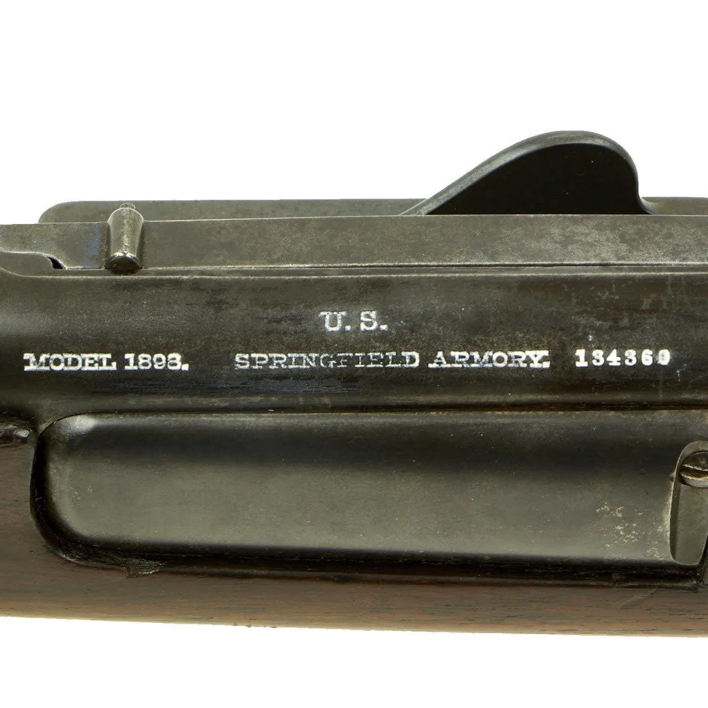 Original Antique U.S. Springfield M1898 Krag–Jørgensen Saddle-Ring Carbine serial 134360 with Sight Guard - Made in 1898