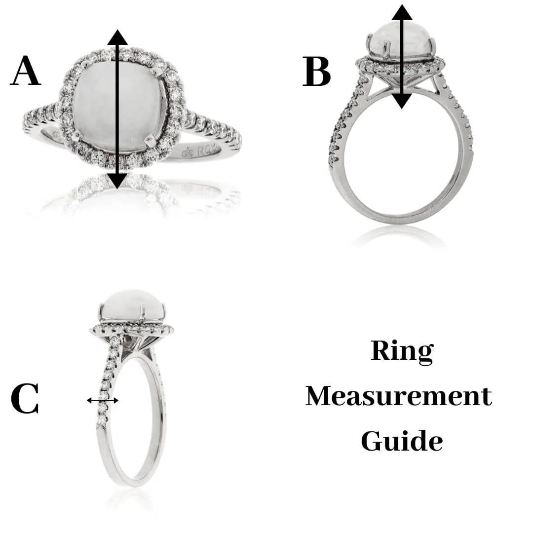 Oval Shaped Blue Zircon with Diamond Halo