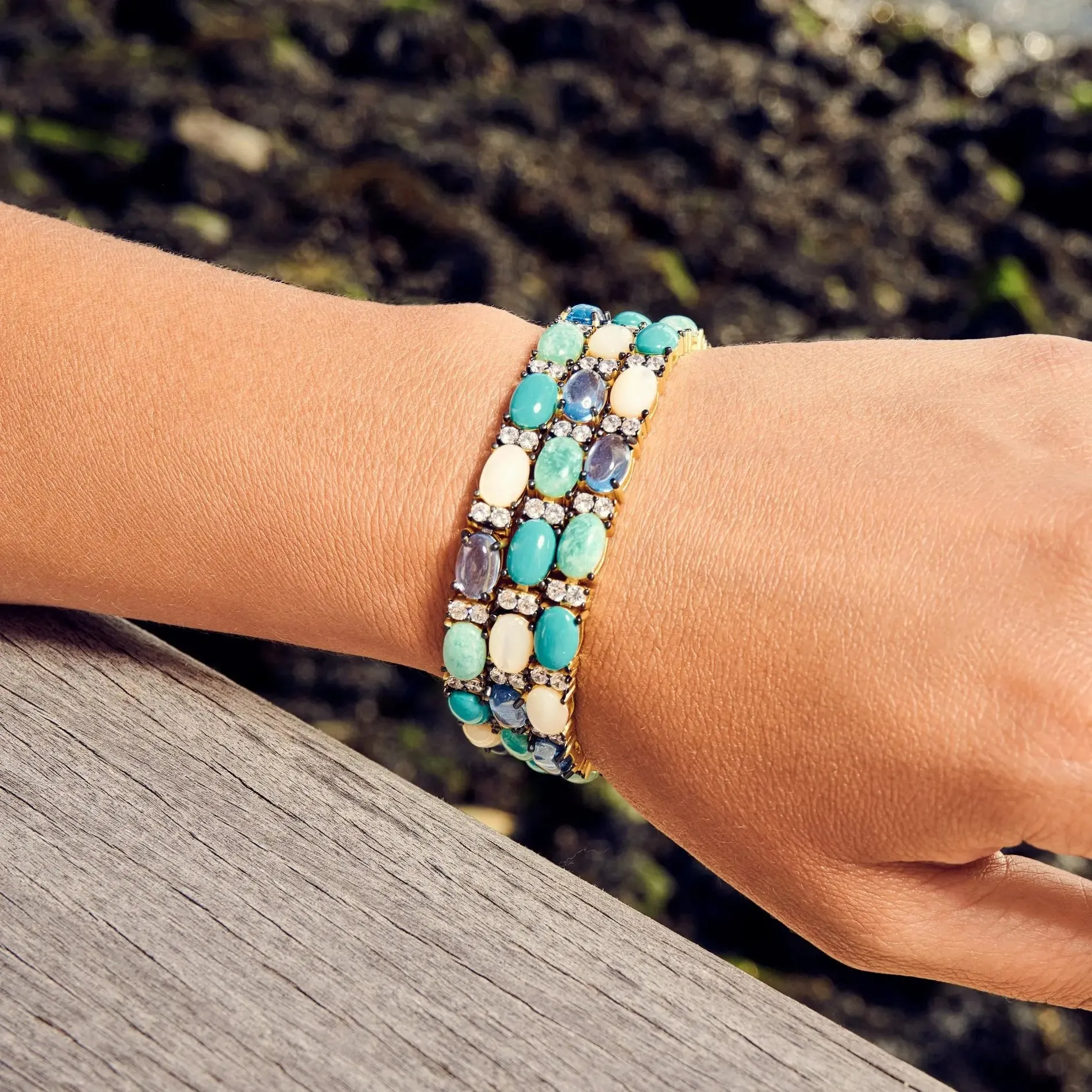 Oval Stone Soft Bracelet