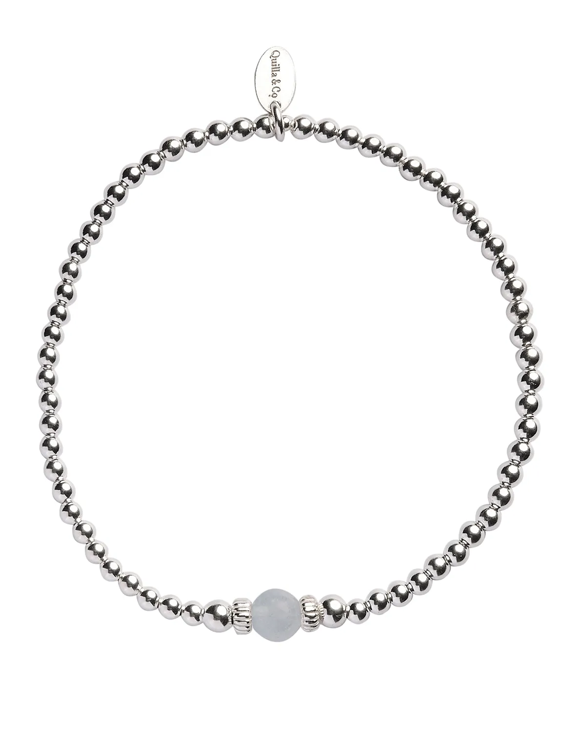 Penny Aqua Marine Bead Bracelet