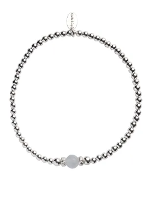 Penny Aqua Marine Bead Bracelet